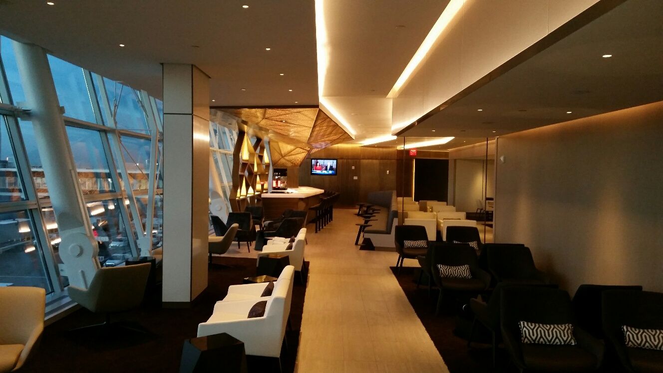 Custom metal ceiling at the Etihad Airways lounge